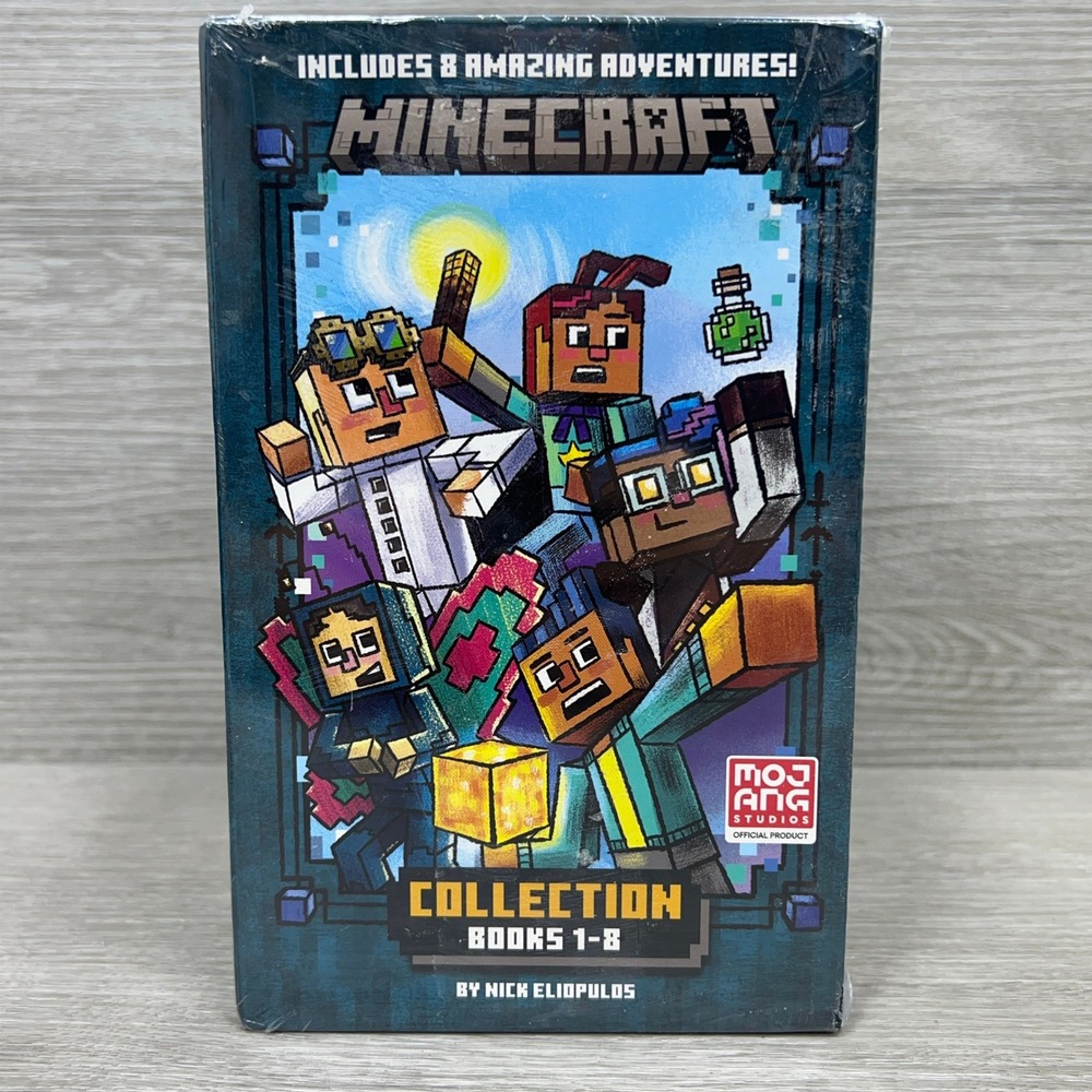 Minecraft Collection Books 1-8 Box Set Kids Paperback Nick Eliopulos New